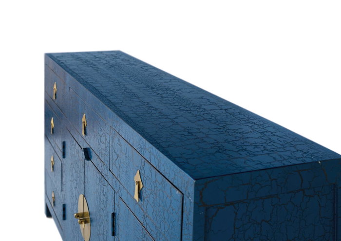 GINER Y COLOMER Buffet avec multiples portes et tiroirs bleu